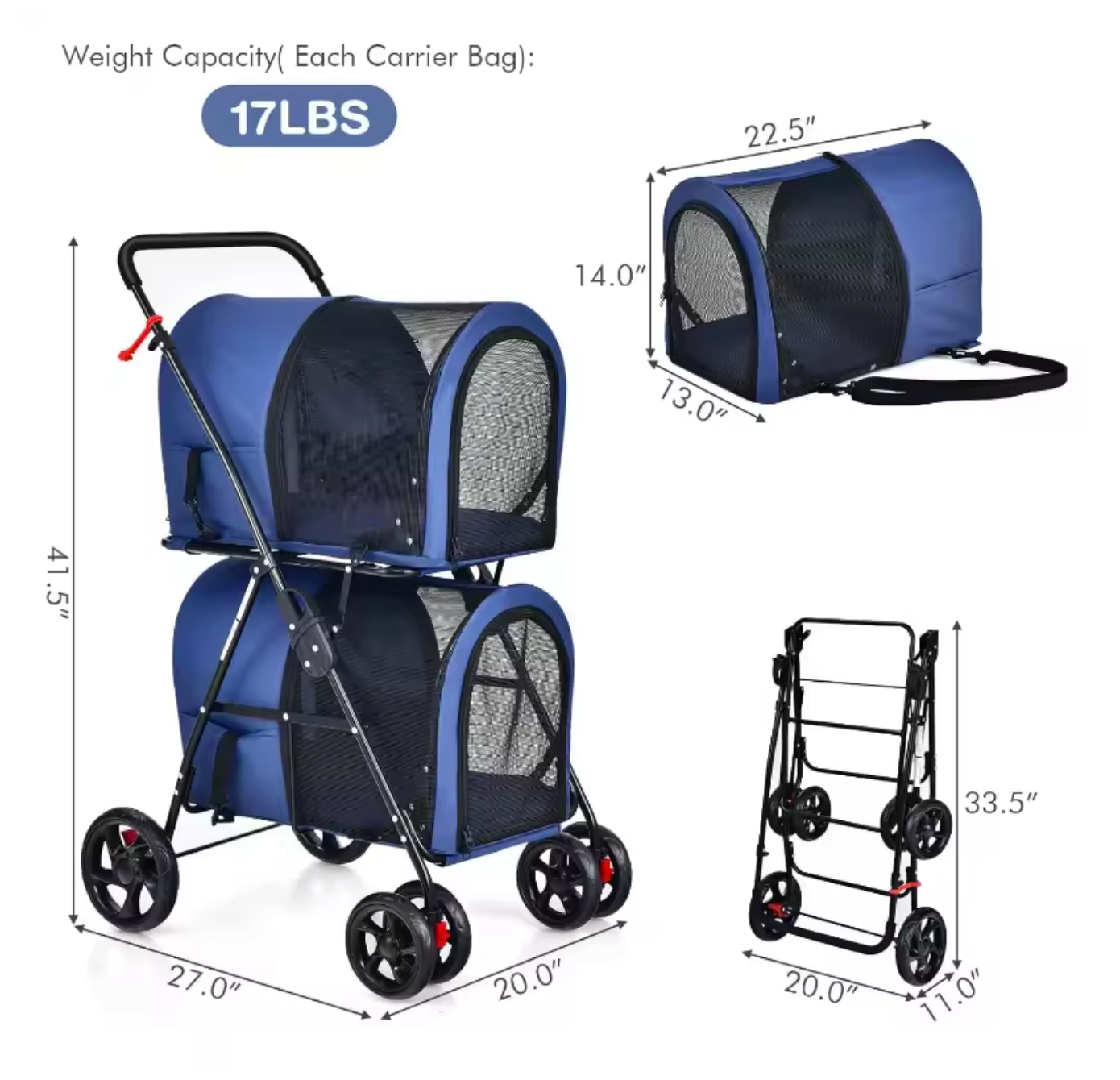 Double Decker Dog Stroller
