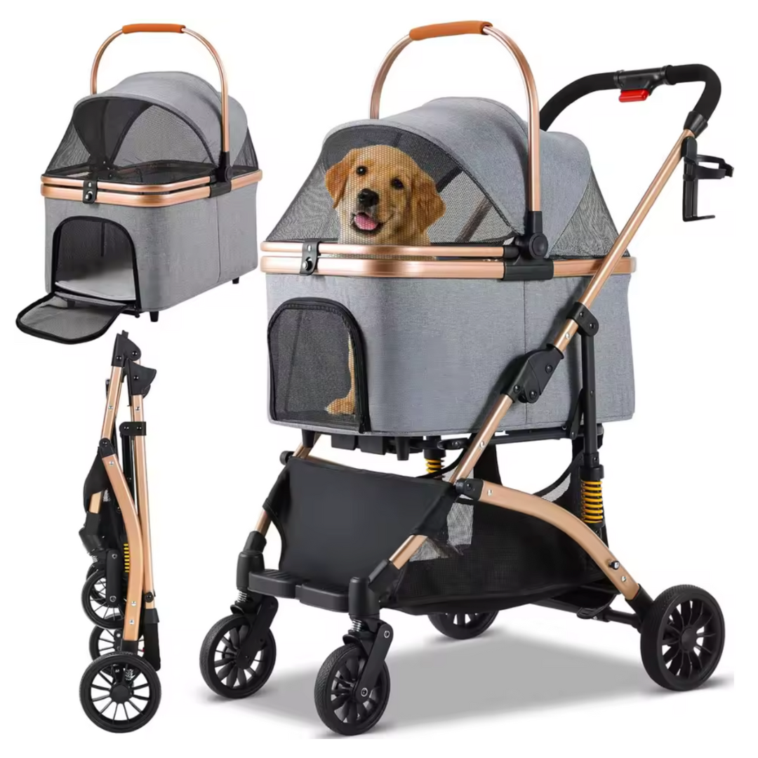 Premium 4-Wheel Dog Stroller