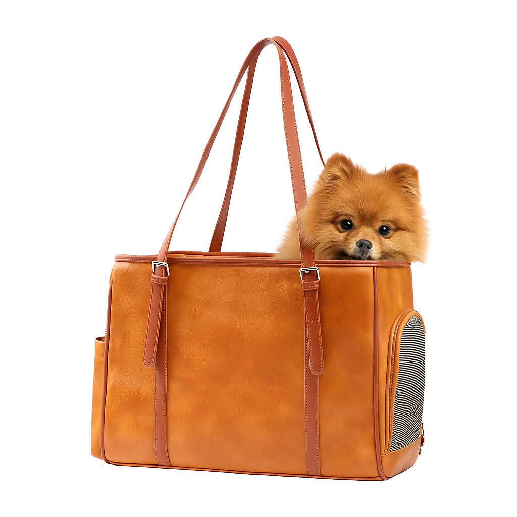 Vegan Leather Dog Carrier Purse
