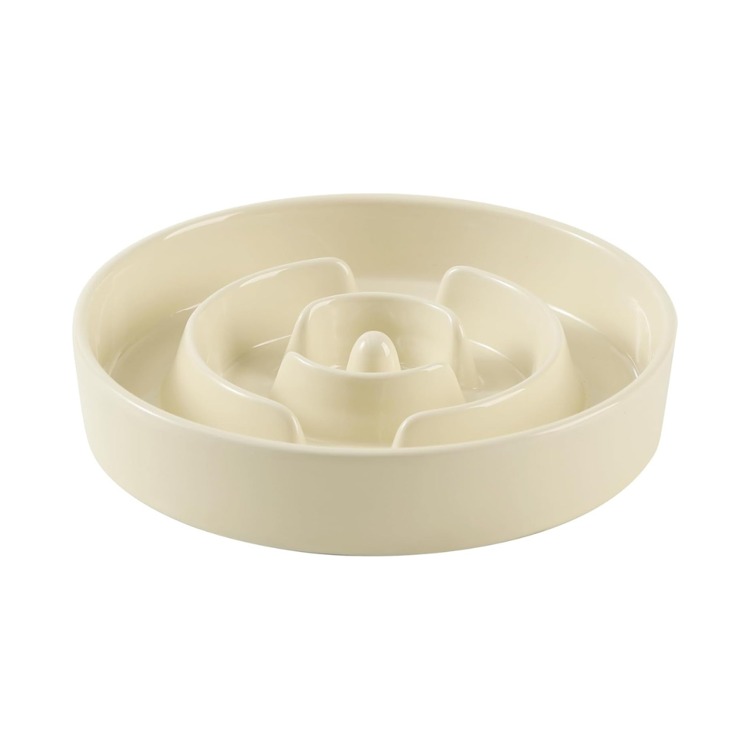 Ceramic Slow Feeder Dog Bowl