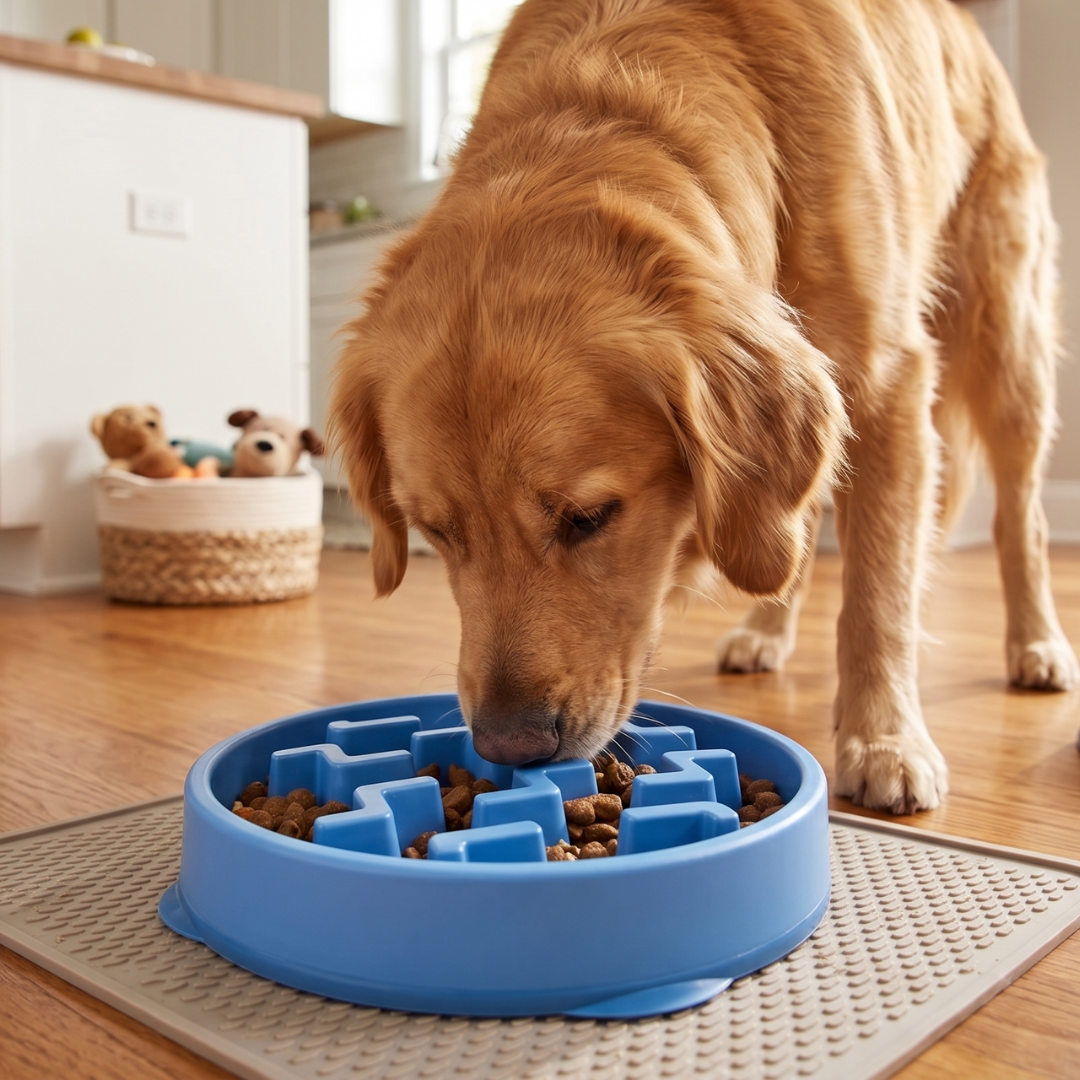 Plastic Slow Feeder Dog Bowl
