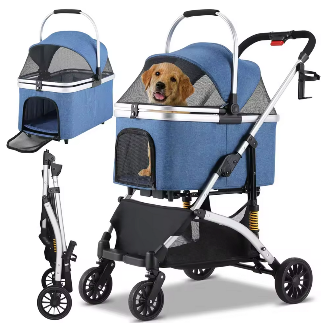 Premium 4-Wheel Dog Stroller