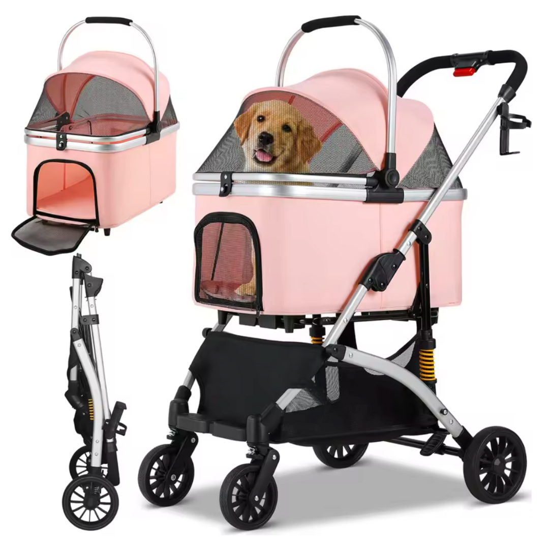 Premium 4-Wheel Dog Stroller