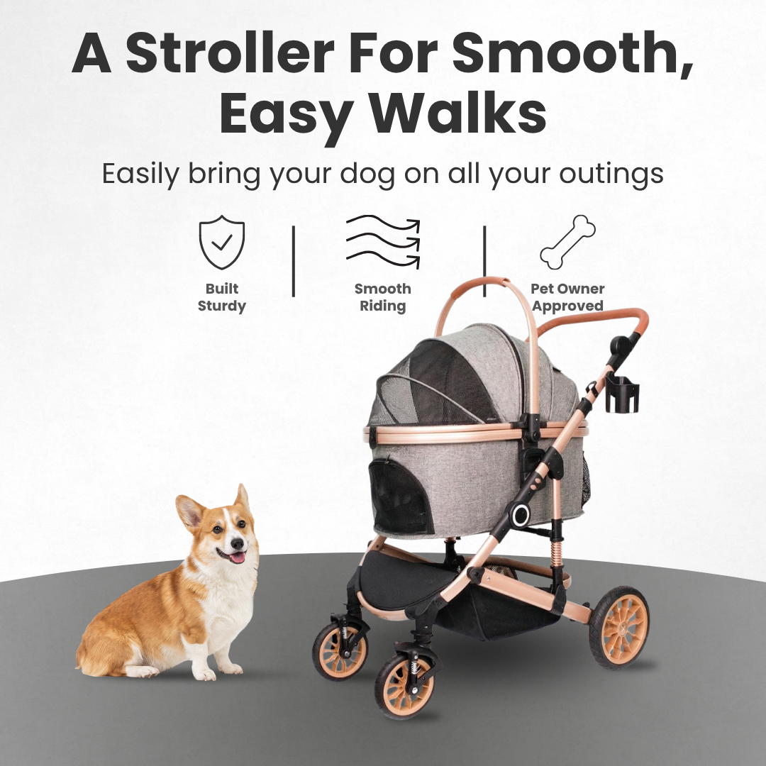 Luxe 4-Wheel Dog Stroller