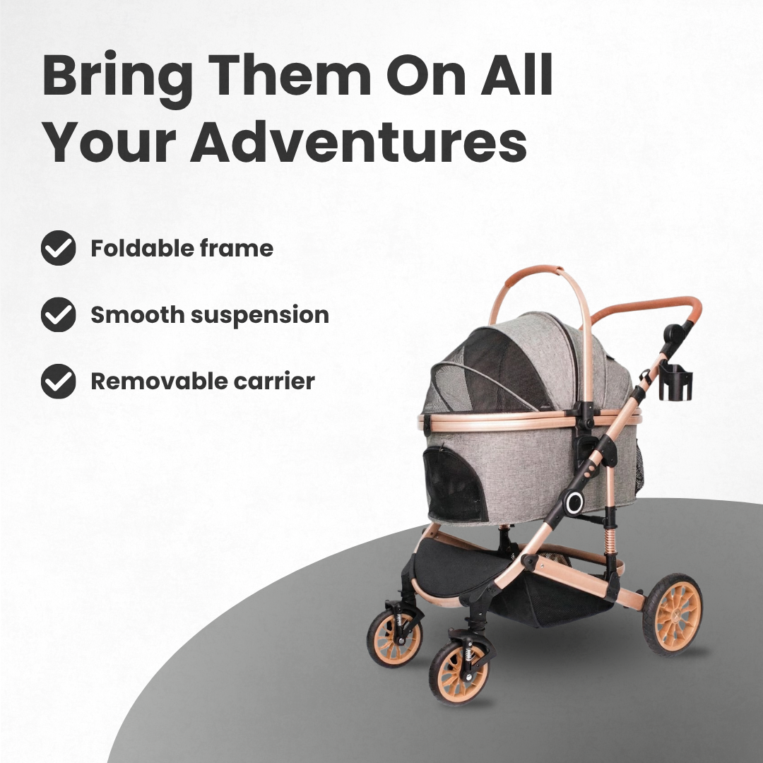 Luxe 4-Wheel Dog Stroller