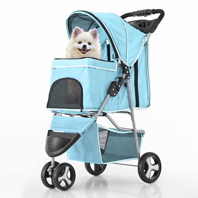 EZ Push Lightweight 3-Wheel Dog Stroller