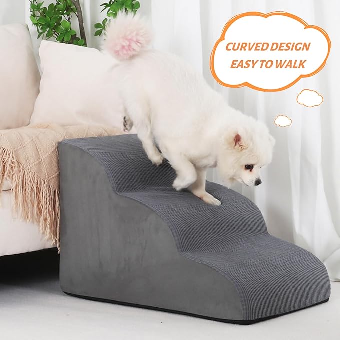 3-Step Dog Stairs - Curved Steps