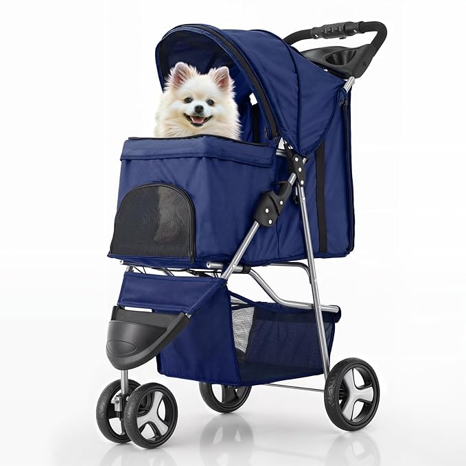 EZ Push Lightweight 3-Wheel Dog Stroller