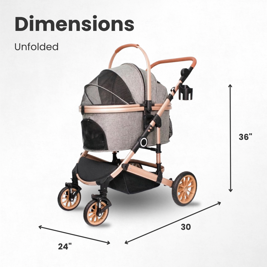 Luxe 4-Wheel Dog Stroller