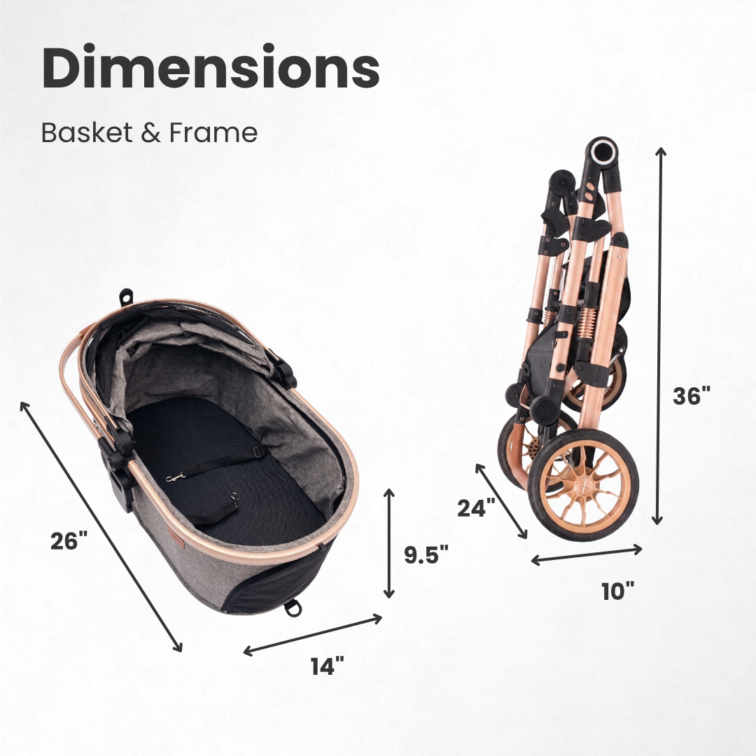 Luxe 4-Wheel Dog Stroller