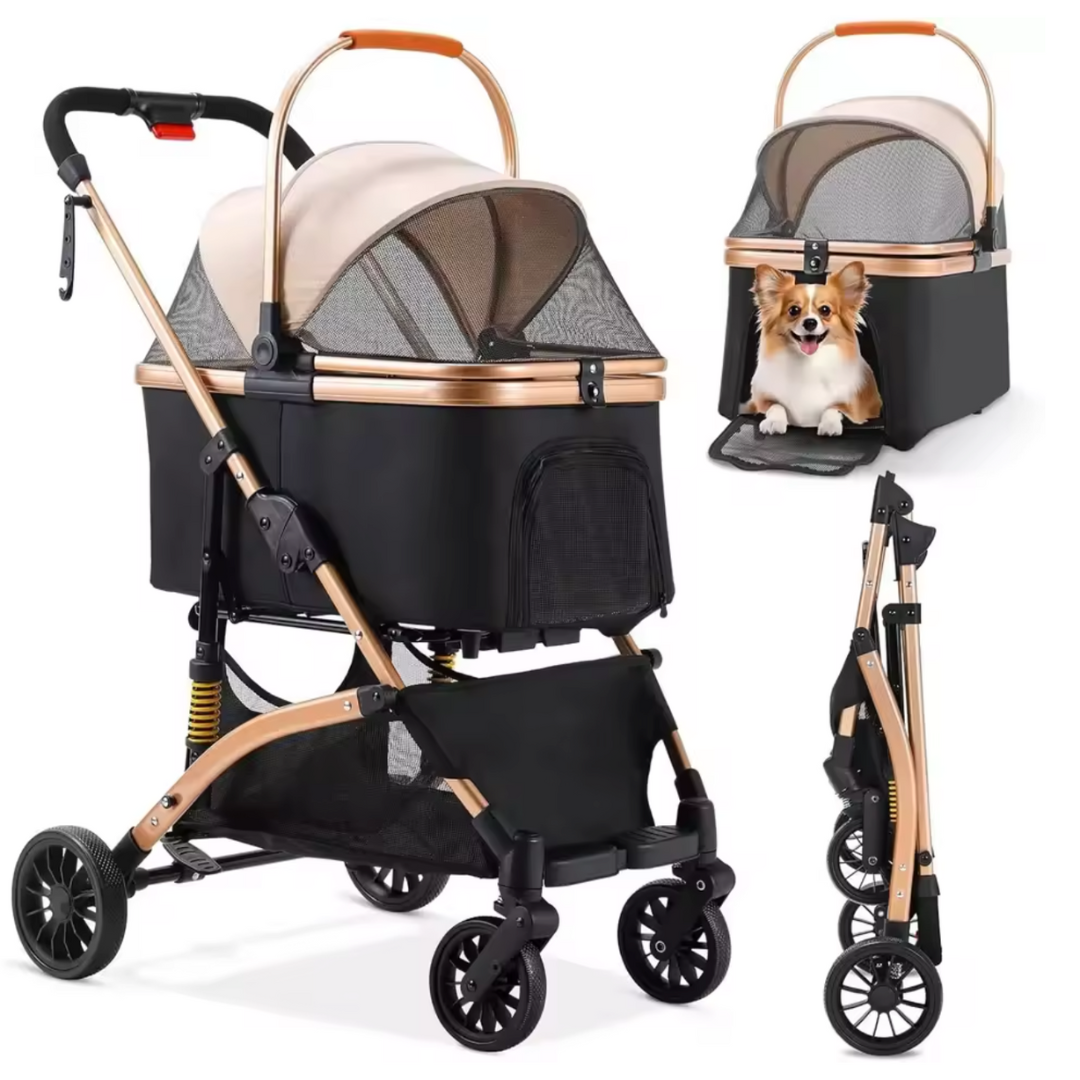 Premium 4-Wheel Dog Stroller