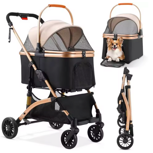 Premium 4-Wheel Dog Stroller