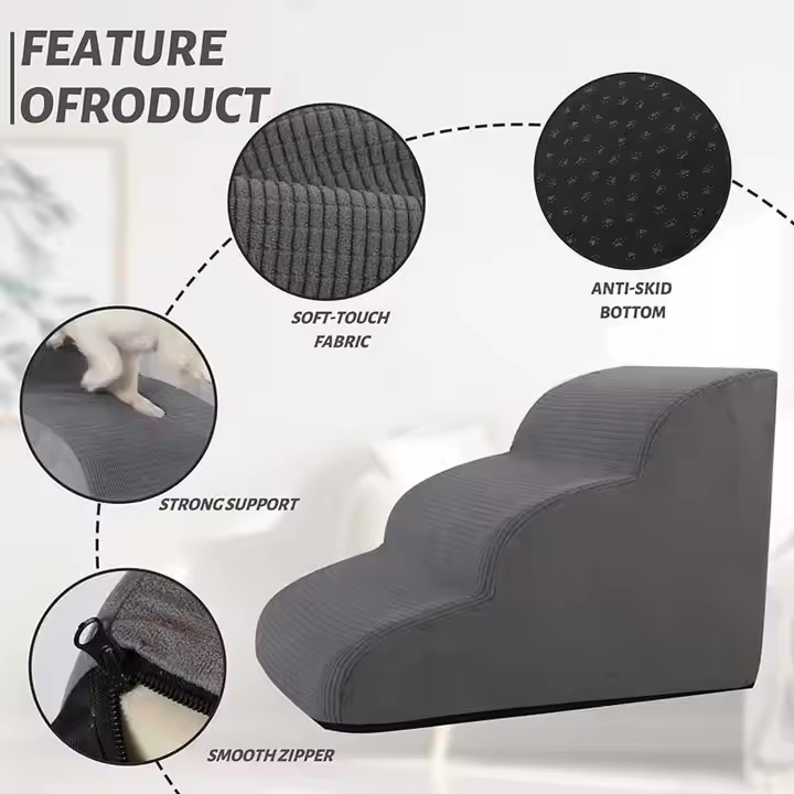 4-Step Dog Stairs - Curved Steps