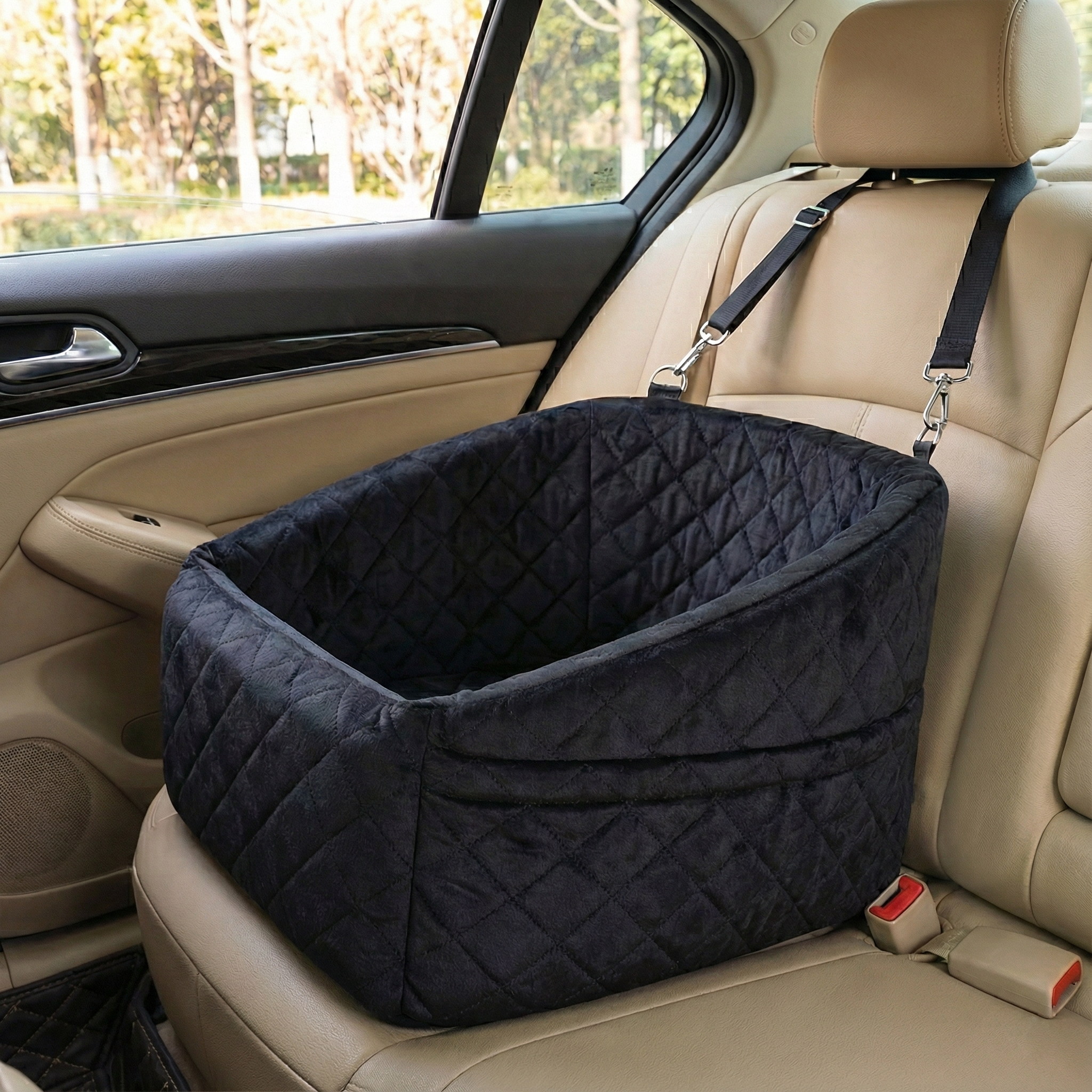 Luxe Memory Foam Dog Car Seat