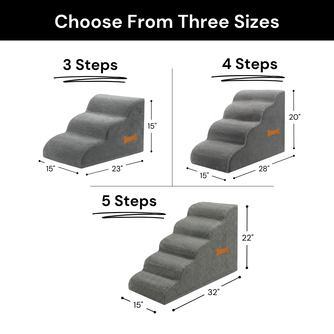 Curved Foam Dog Steps