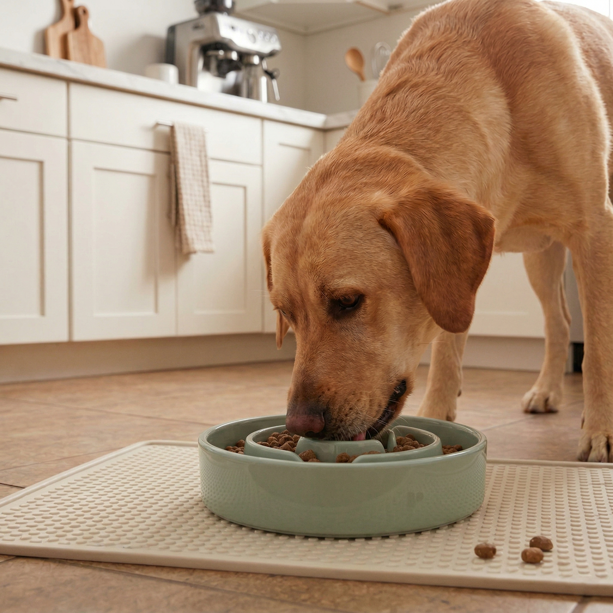 Ceramic Slow Feeder Dog Bowl