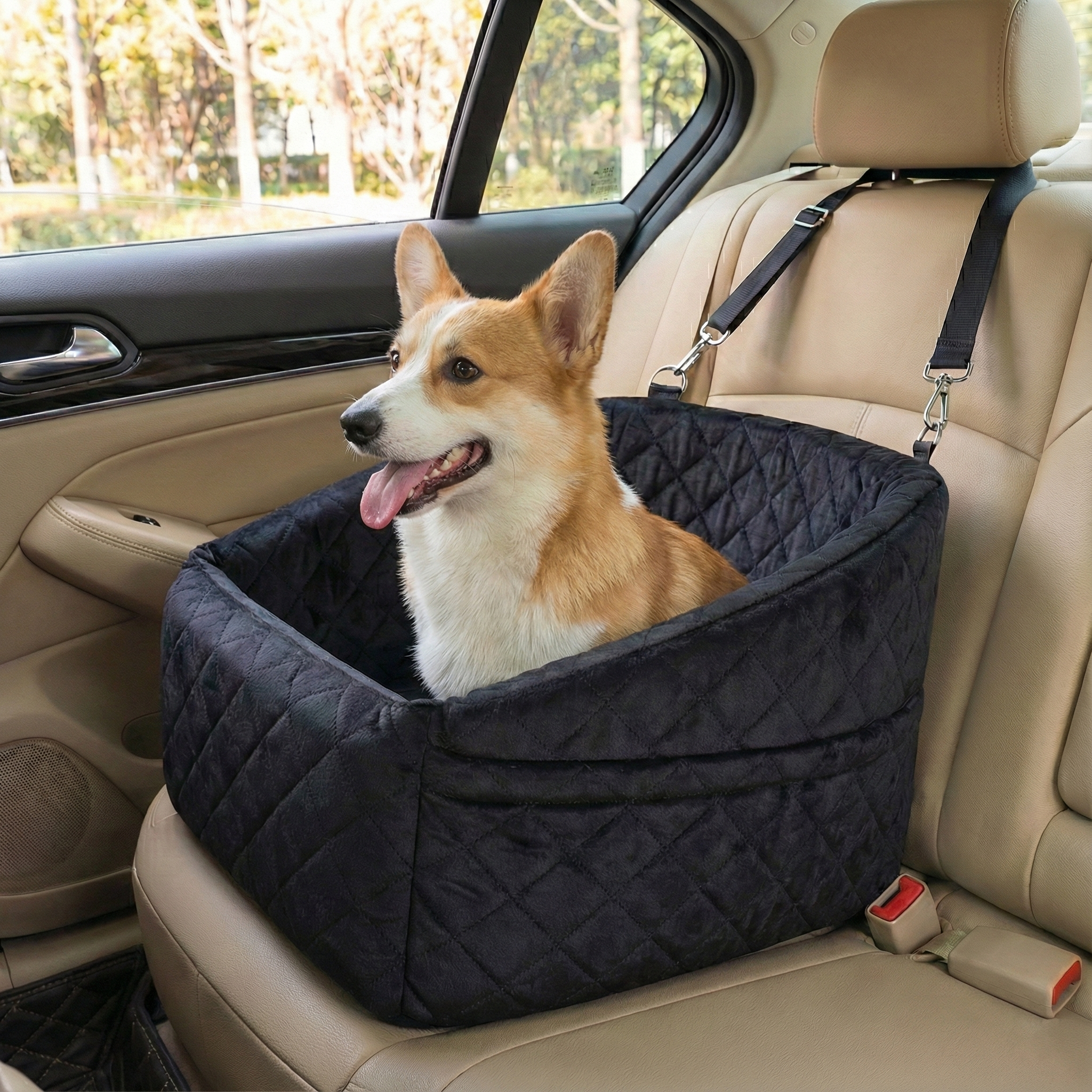 Luxe Memory Foam Dog Car Seat