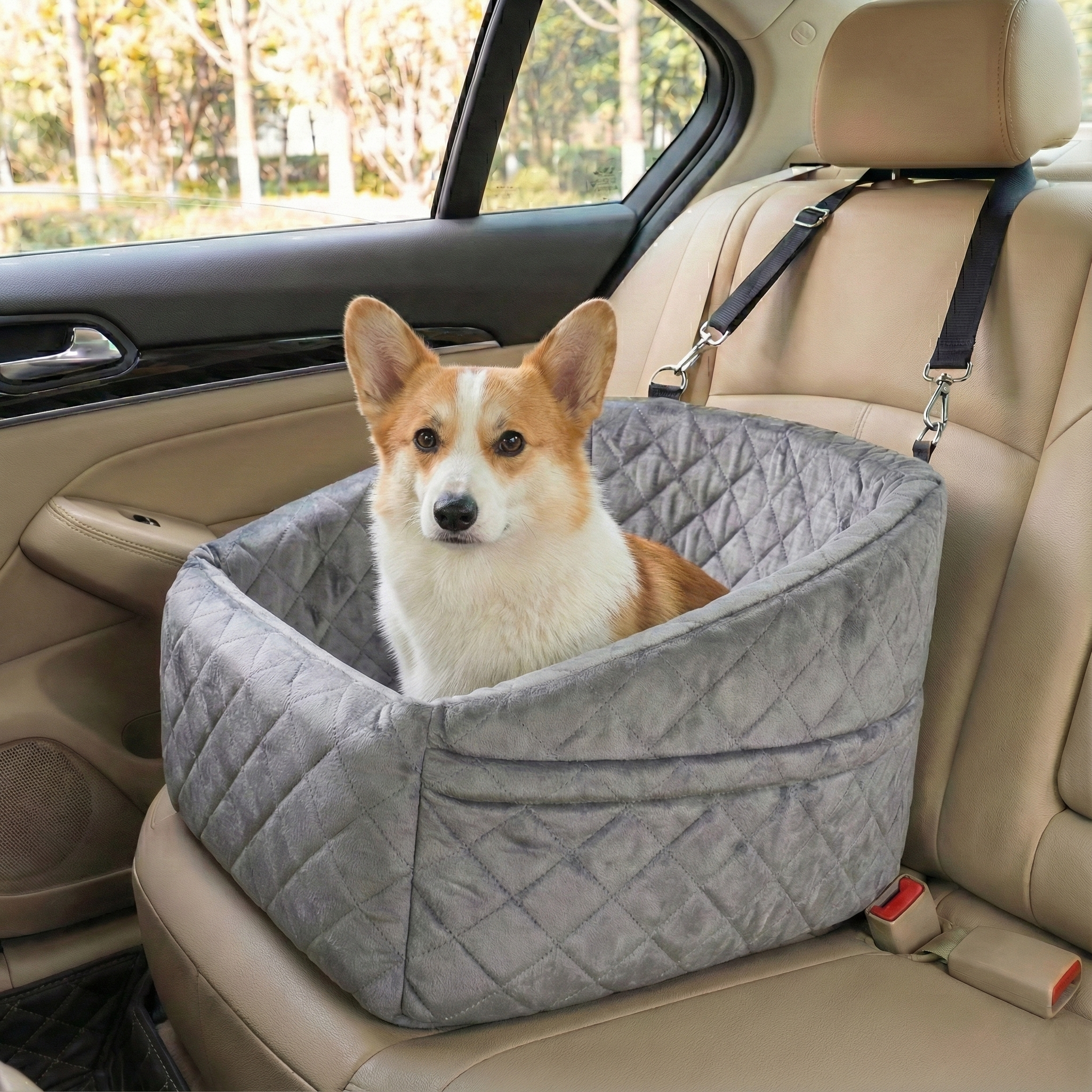 Luxe Memory Foam Dog Car Seat