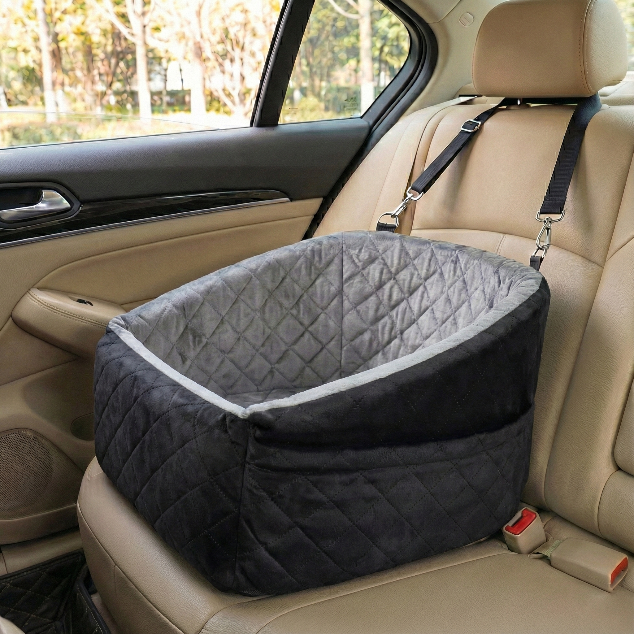 Luxe Memory Foam Dog Car Seat