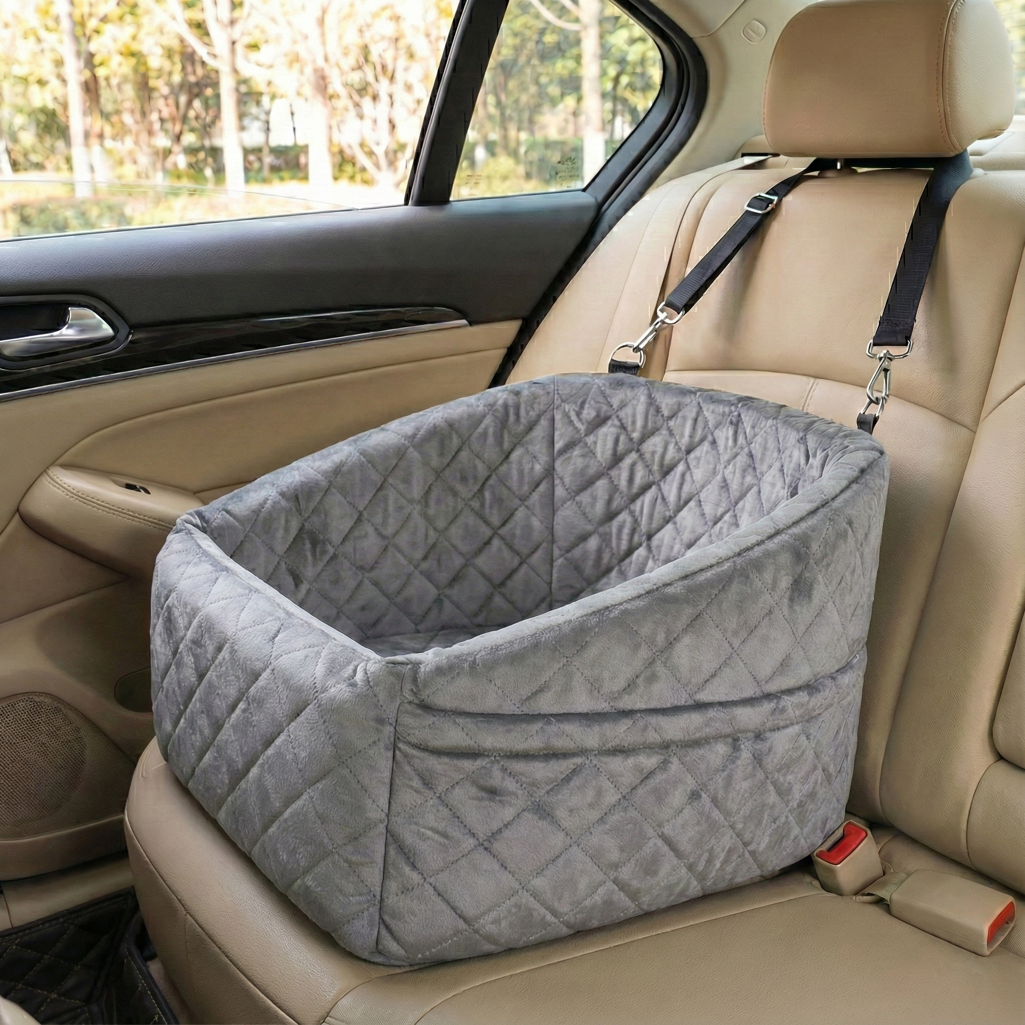 Luxe Memory Foam Dog Car Seat