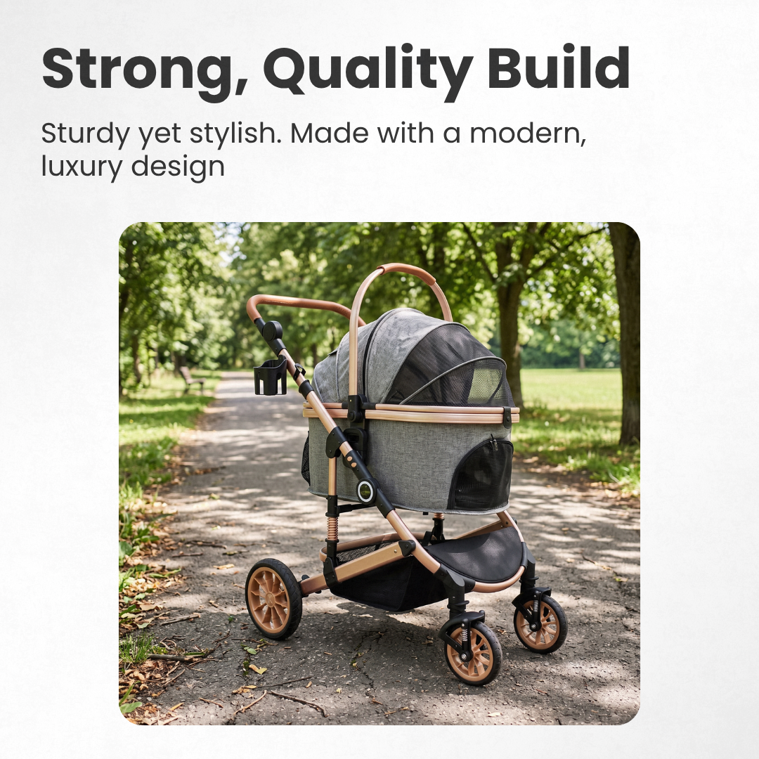 Luxe 4-Wheel Dog Stroller