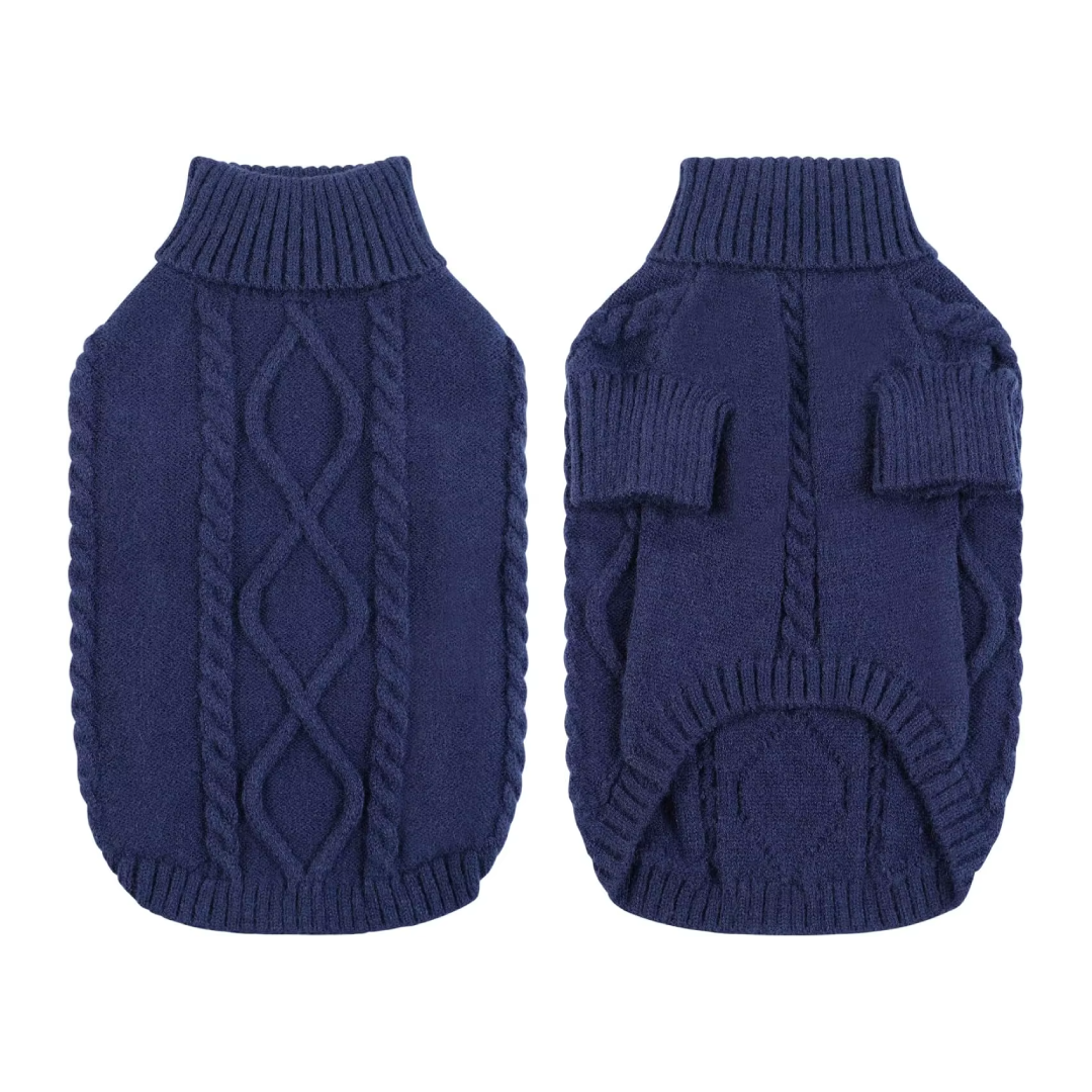Cable Knit Dog Sweater