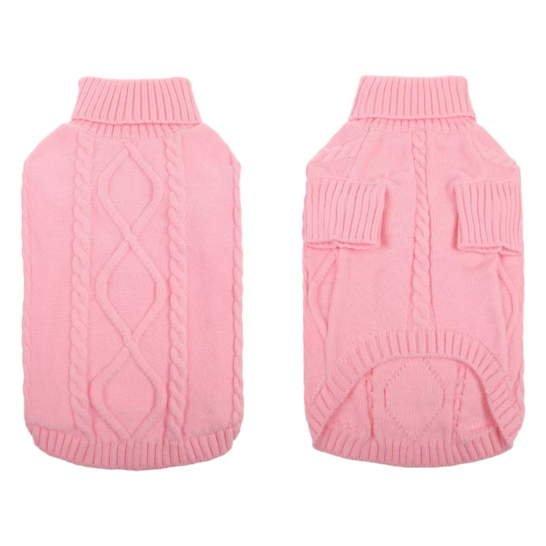 Cable Knit Dog Sweater