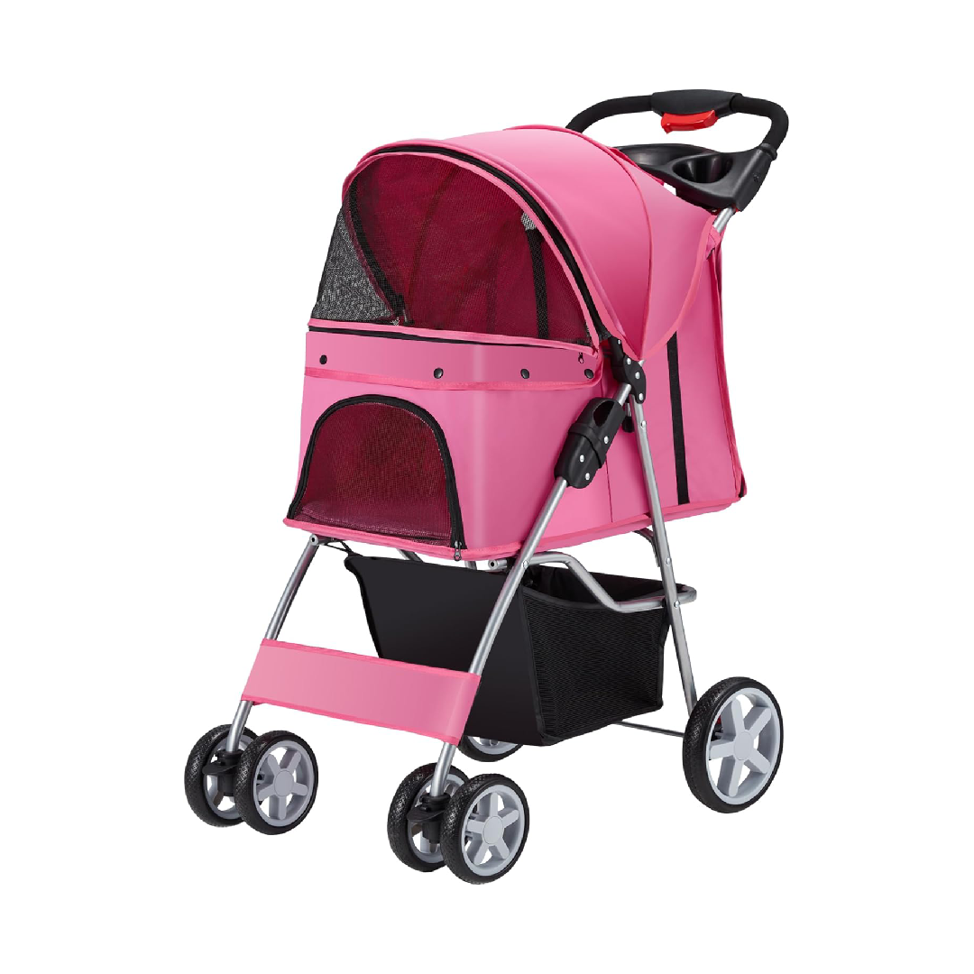 EZ Push Lightweight 4-Wheel Dog Stroller