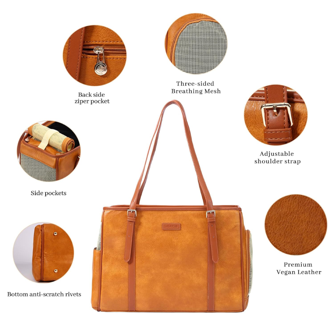 Vegan Leather Dog Carrier Purse