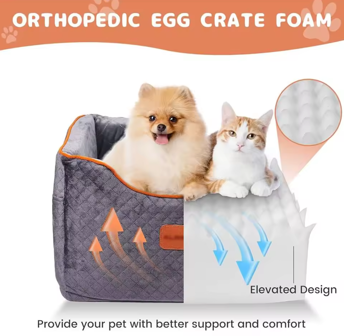 Memory Foam Dog Car Seat