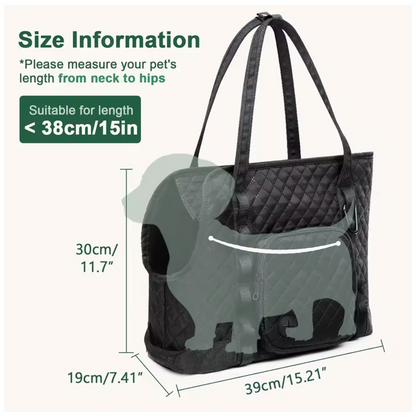 Premium Black Dog Carrier Purse