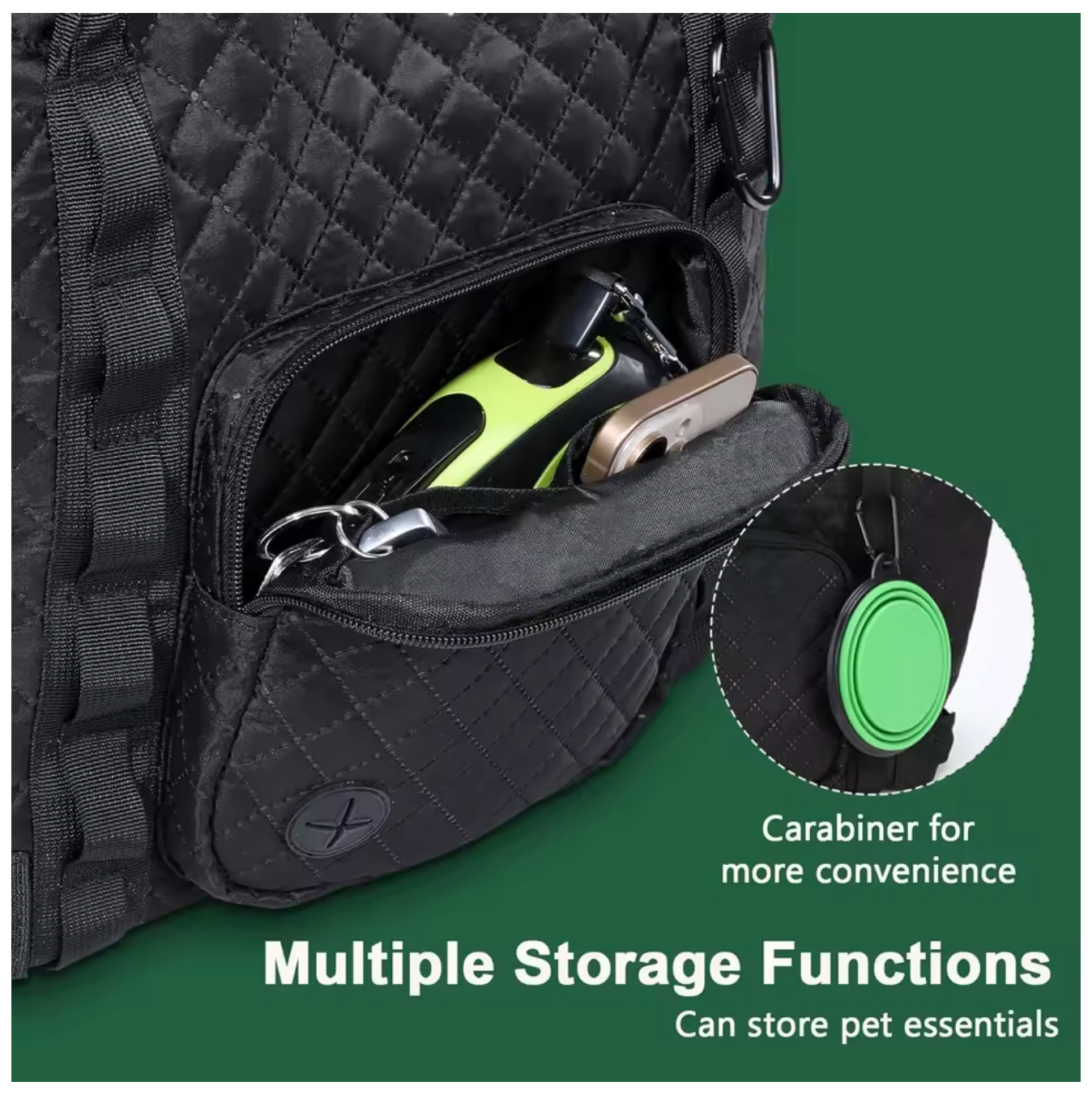 Premium Black Dog Carrier Purse